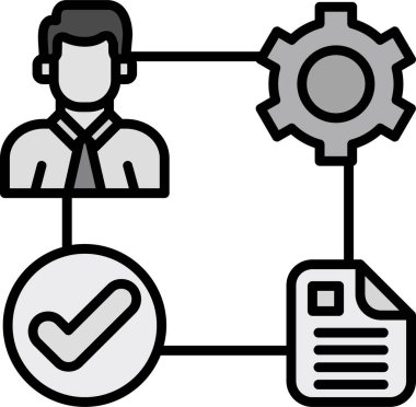 iş adamı simgesi, vektör illüstrasyonu