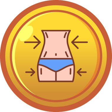 kadın gövde ikonu vektör illüstrasyonu