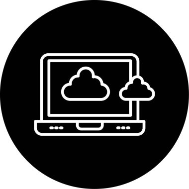 Bulut simgesi vektör illüstrasyonu