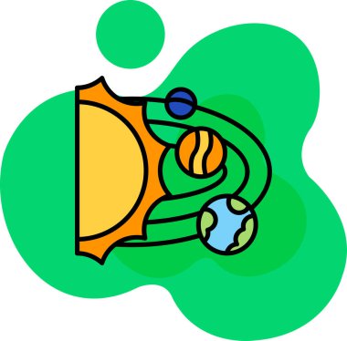 Gezegen ikonu. vektör illüstrasyonu.