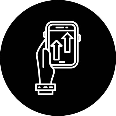 Vektör akıllı telefon simgesi, vektör illüstrasyonu