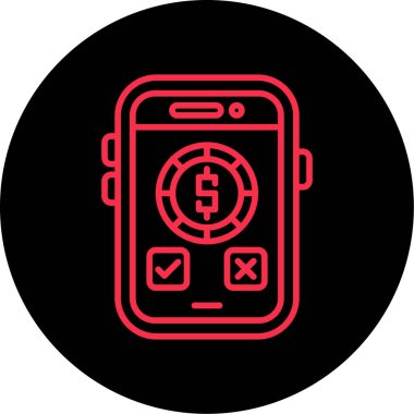 Cep telefonu simgesinin vektör illüstrasyonu