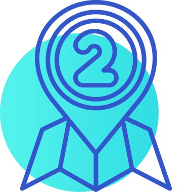 Madalya. Web simgesi basit illüstrasyon