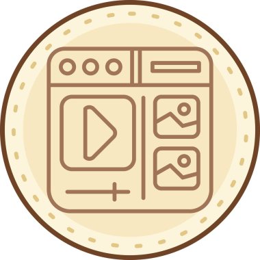 video oynatıcı vektör simgesi