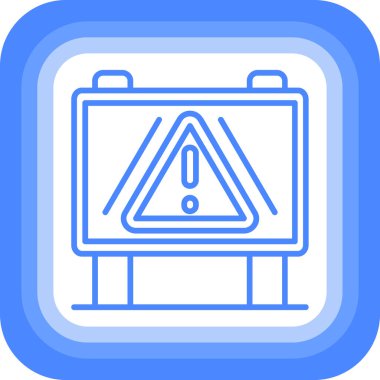 Uyarı simgesi tam ana hatlarıyla uyarıldı