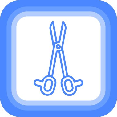 Makas. Web simgesi basit illüstrasyon