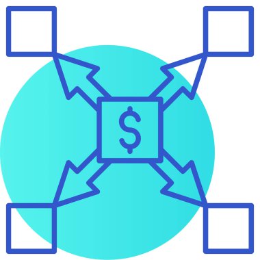 Dolar. Web simgesi basit tasarım