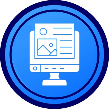 Bilgisayar simgesinin vektör illüstrasyonu