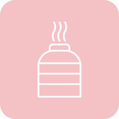 Sıcak hava balonu ikonu vektör illüstrasyon grafik tasarımı