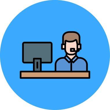 Müşteri servisi. Basit resimleme