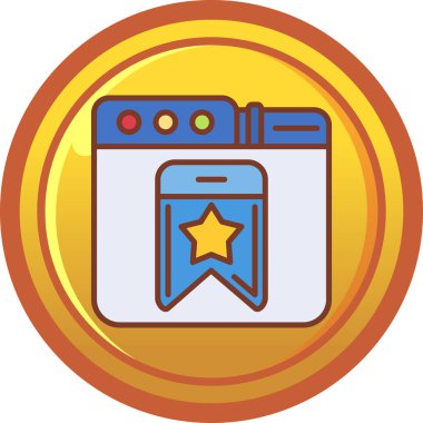 Madalya vektör web simgesi basit illüstrasyon