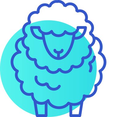 Çiftlik. Web simgesi basit illüstrasyon