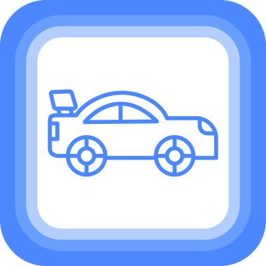 - Araba. Web simgesi basit illüstrasyon