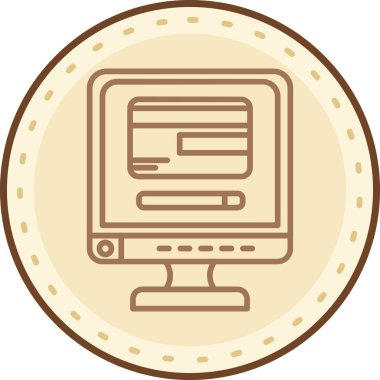 Modern bilgisayar simgesinin vektör illüstrasyonu