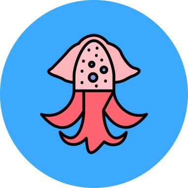 denizyıldızı ikonu. Web için ahtapot vektör simgelerinin özet çizimi