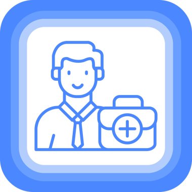 Bir doktor simgesinin vektör çizimi