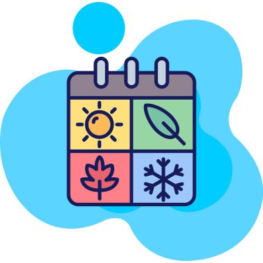 Takvim simgesi, vektör çizimi