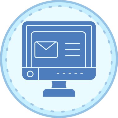 Bilgisayar. Web simgesi basit illüstrasyon