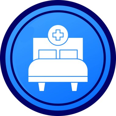 yatak ikonu vektör illüstrasyonu