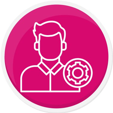 İş adamı vektör simgesi modern basit illüstrasyon