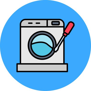 çamaşır makinesi vektör simgesi modern basit vektör çizimi