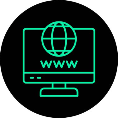 Web tarayıcı simgesi vektör illüstrasyonu