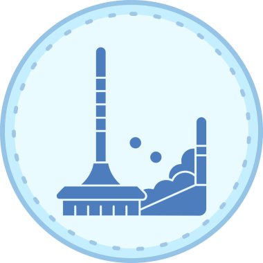 Fabrika. Web simgesi basit illüstrasyon.