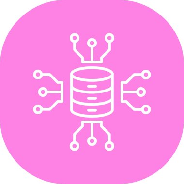 Modern sunucu simgesinin vektör illüstrasyonu