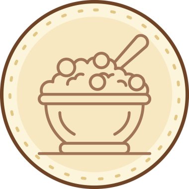 Bir kase kahve çekirdeğinin vektör çizimi