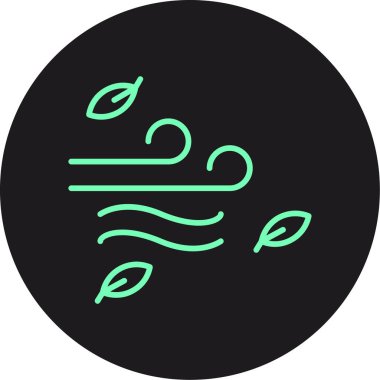 Beyaz arkaplandaki yeşil simgenin vektör çizimi