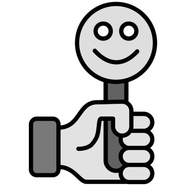 El ve başparmak yukarı, vektör illüstrasyonu