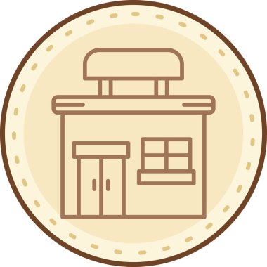 Yapı inşaat ikonu Doldurulmuş ana hatlar biçiminde