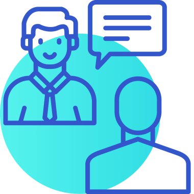 Sohbet simgesinin vektör illüstrasyonu