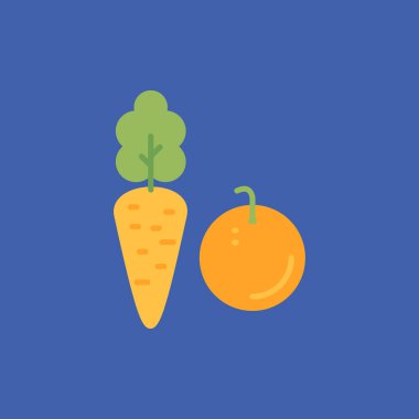 sebze ve havuç yassı simgesi