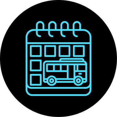 bus simgesi vektör illüstrasyonu