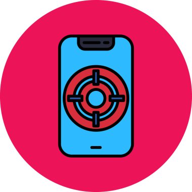 Mobil uygulama simgesinin vektör illüstrasyonu