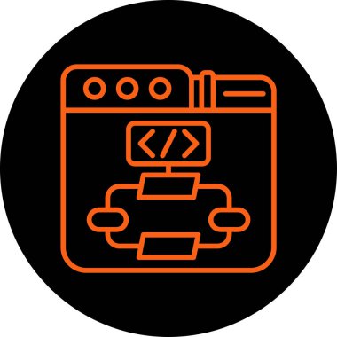 Web simgesi, basit vektör illüstrasyonu