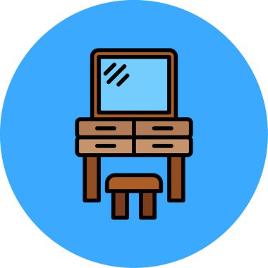 Mobilya simgesinin vektör illüstrasyonu