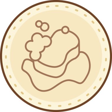 Şirin bir bebek simgesinin vektör çizimi