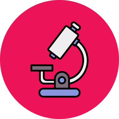 Mikroskop simgesi vektör çizimi