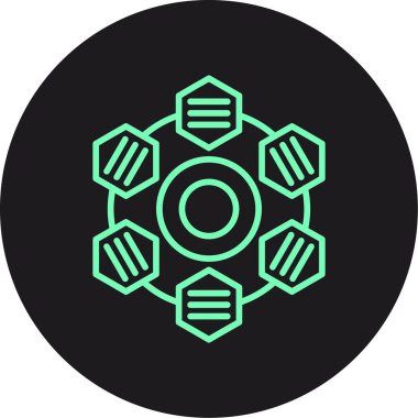 Benzersiz güneş sistemi çizgi vektör simgesi