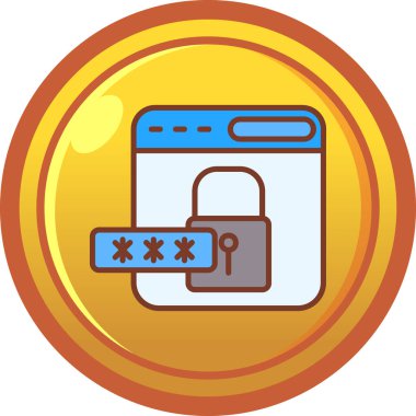 Moda biçimi izole edilmiş arkaplan parola simgesi