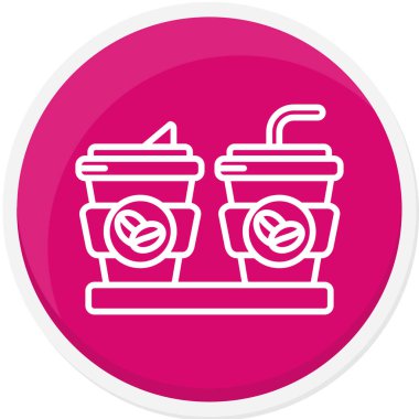 Kahve makinesi simgesinin vektör illüstrasyonu