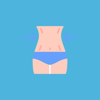 Kadın vücudu ve mayo.