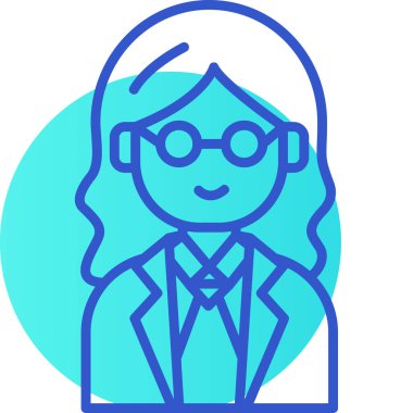 Kadın avatar simge, anahat stili