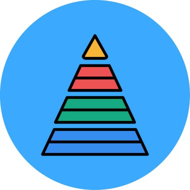 piramit simgesi vektör çizimi