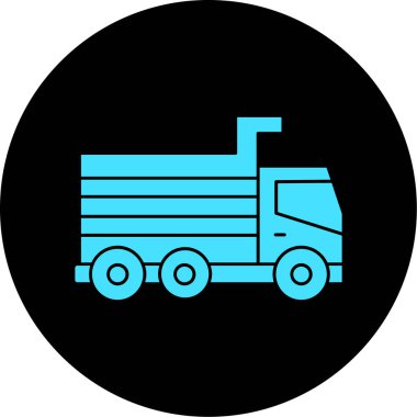 Modern kamyon simgesinin vektör çizimi