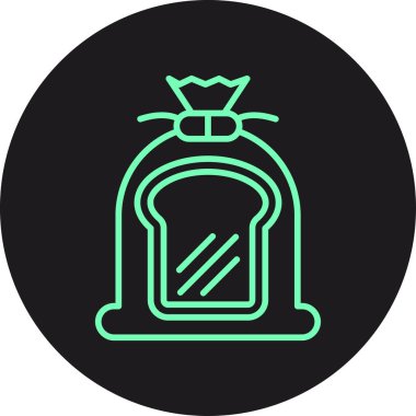 Su hattı vektör simgesine sahip eşsiz bir çanta