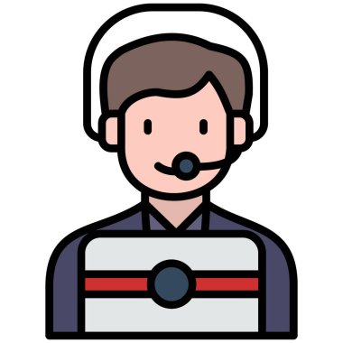 avatar çocuk simgesi ile doldurulmuş taslak tarzı