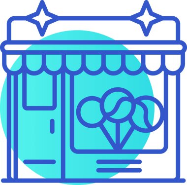 Dükkan. Web simgesi basit illüstrasyon